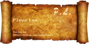 Pleva Lea névjegykártya
